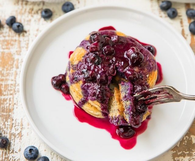 Gluten-Free Pancakes with Elderberry Oxymel Topping