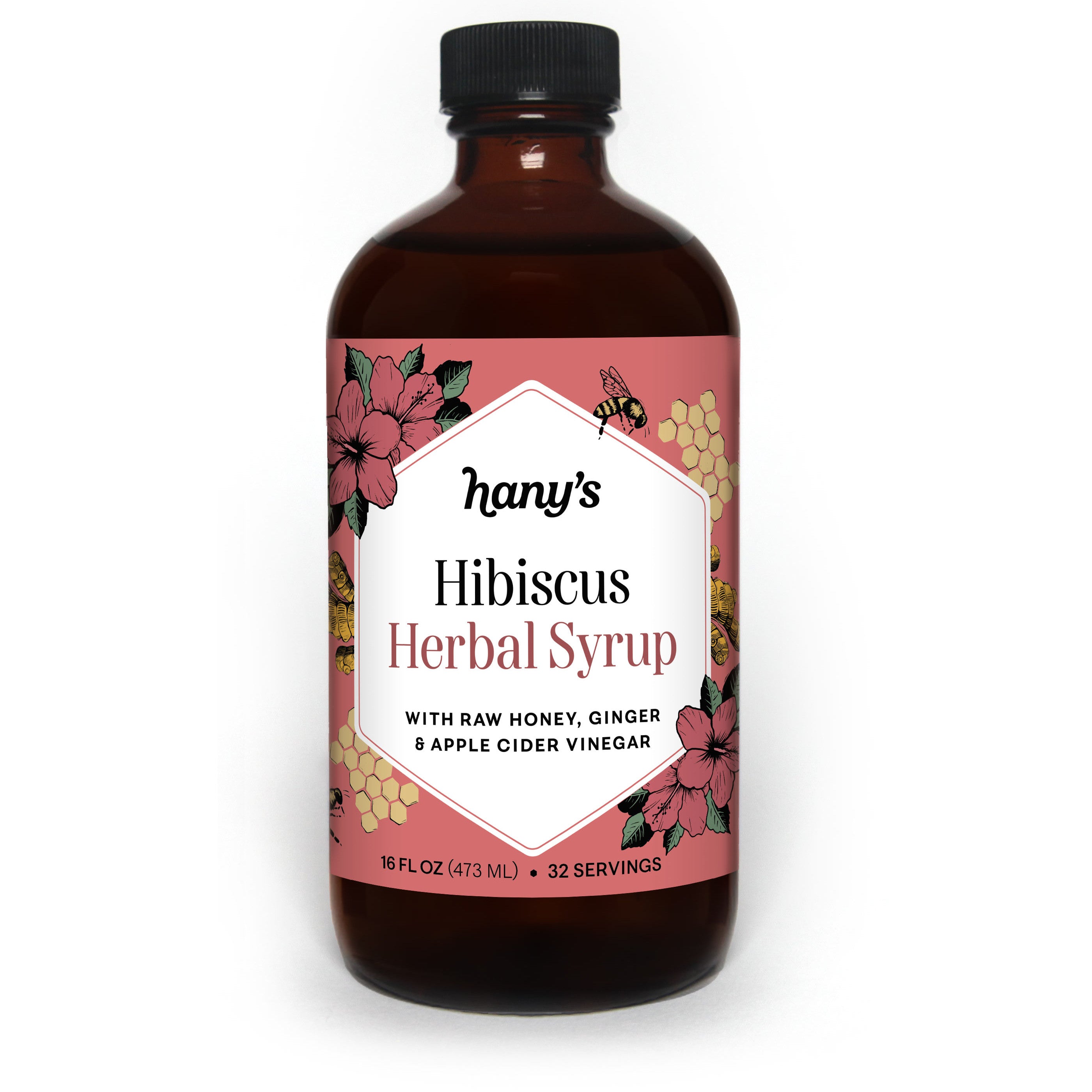 Hibiscus Ginger Herbal Syrup (Oxymel)